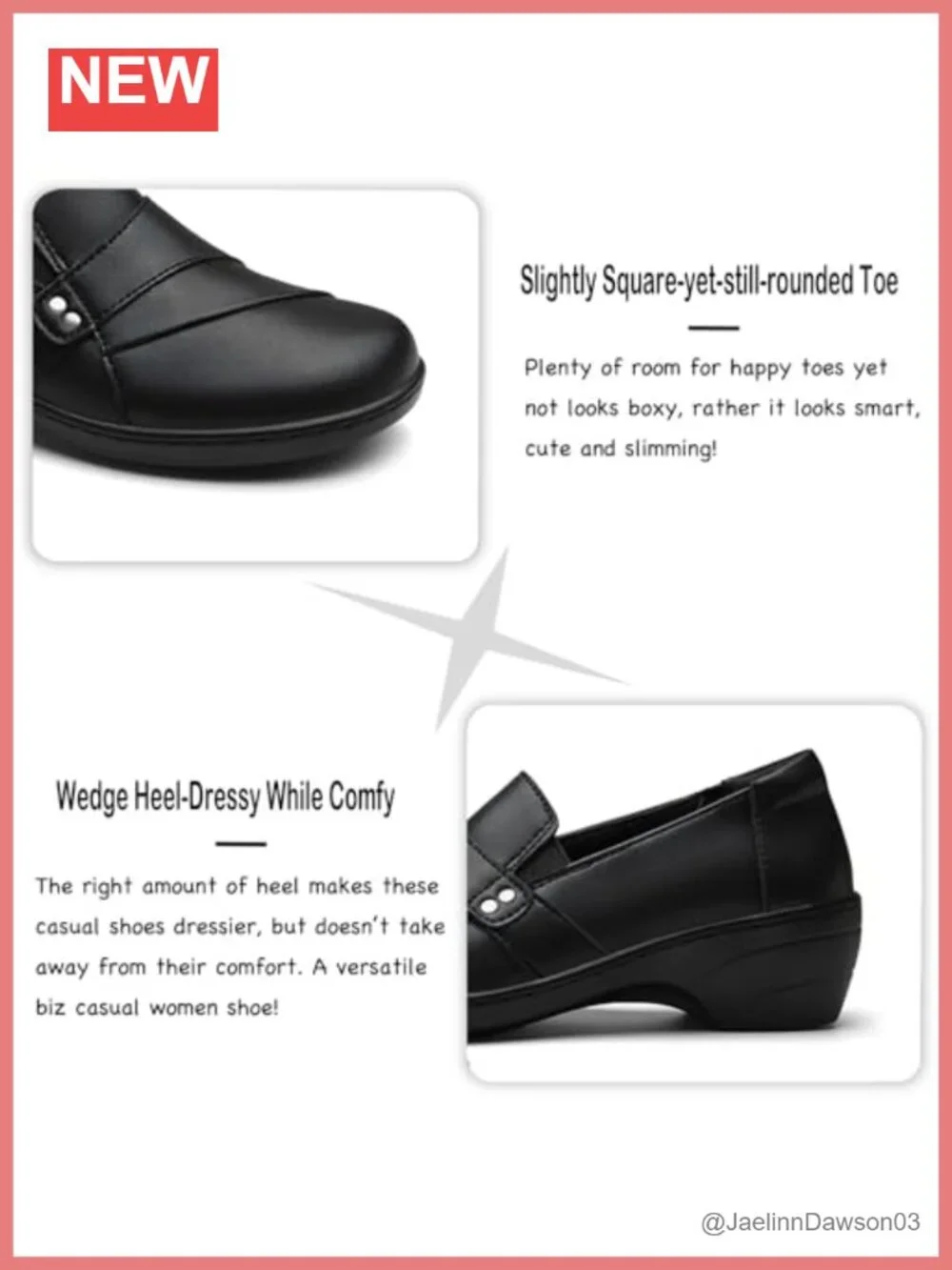 Women's Leather Loafers Slip-Ons Comfortable Work Shoes